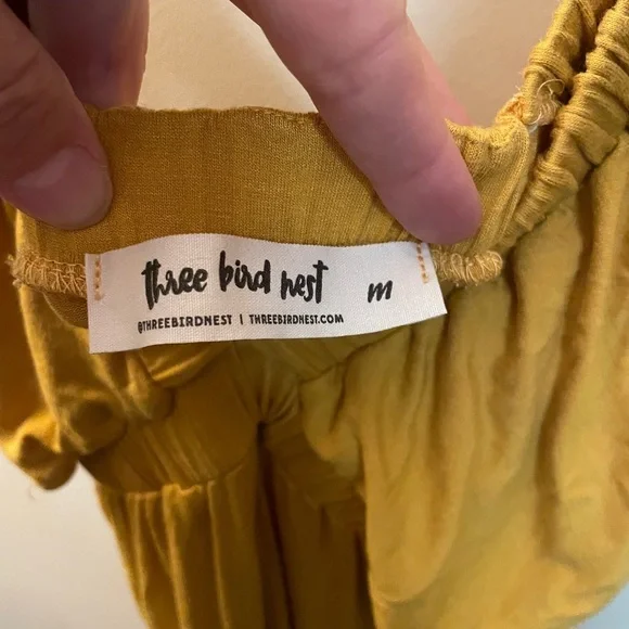 Three Bird Nest Mustard Maxi Dress size‎ medium - Picture 3 of 10